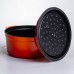 Кокотница чугунная эмалированная 4,5 л, оранжевый Yiwu HP-FLG-4 ORANGE