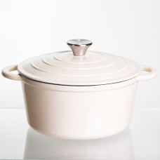 Кастрюля чугунная эмалированная 4 л, бежевый Yiwu HP-FLG-1 RED