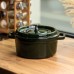 Кокотница чугунная эмалированная 6,5 л, малахит Yiwu HP-FLG-12 green
