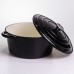 Кастрюля чугунная эмалированная 6,5 л, черный Yiwu HP-FLG-3 BLACK