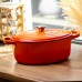Гусятница чугунная эмалированная 6 л, оранжевый Yiwu HP-FLG-17 ORANGE