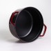 Кокотница чугунная эмалированная 4 л, бургунди Yiwu HP-FLG-10 burgundy