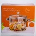 Кастрюля стеклянная 2.5 л с кристальной ручкой прозрачная посуда для готовки варки блюд кухонная HP-34-40