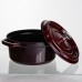 Кокотница чугунная эмалированная 2,5 л, бургунди Yiwu HP-FLG-9 burgundy