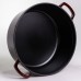 Кокотница чугунная эмалированная 7,5 л, бургунди Yiwu HP-FLG-14 burgundy