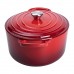 Гусятница чугунная эмалированная 6 л, красный Yiwu HP-FLG-17 RED
