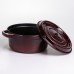 Кокотница чугунная эмалированная 4 л, бургунди Yiwu HP-FLG-10 burgundy