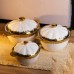 Набор супниц фарфоровых 3 (шт) 0.8/1.8/2.5 (л) c позолотой XYL216-4A