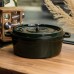 Кокотница чугунная эмалированная 7,5 л, малахит Yiwu HP-FLG-14 green