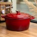 Кастрюля чугунная эмалированная 6,5 л, красный Yiwu HP-FLG-3 RED