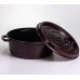 Кокотница чугунная эмалированная 7,5 л, бургунди Yiwu HP-FLG-14 burgundy