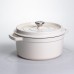 Кокотница чугунная эмалированная 4,5 л, бежевый Yiwu HP-FLG-4 WHITE