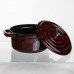 Кокотница чугунная эмалированная 2 л, бургунди Yiwu HP-FLG-8 burgundy