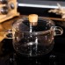 Кастрюля из боросиликатного стекла 1.8 л с прозрачными ручками Yiwu HP-GP-36