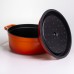 Кокотница чугунная эмалированная 5,5 л, оранжевый Yiwu HP-FLG-5 ORANGE