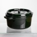 Кокотница чугунная эмалированная 4,5 л, малахит Yiwu HP-FLG-11 green