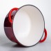 Кастрюля чугунная эмалированная 4 л, красный Yiwu HP-FLG-1 RED