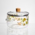 Кастрюля из боросиликатного стекла 1.8 л Wildflowers с крышкой Yiwu HP-GP-38