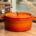 Кокотница чугунная эмалированная 7,5 л, оранжевый Yiwu HP-FLG-7 ORANGE
