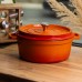 Кокотница чугунная эмалированная 6 л, оранжевый Yiwu HP-FLG-6 ORANGE