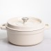 Кокотница чугунная эмалированная 5,5 л, бежевый Yiwu HP-FLG-5 WHITE Кокотница чугунная эмалированная 5,5 л, бежевый Yiwu HP-FLG-5 WHITE