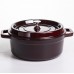 Кокотница чугунная эмалированная 6,5 л, бургунди Yiwu HP-FLG-12 burgundy Кокотница чугунная эмалированная 6,5 л, бургунди Yiwu HP-FLG-12 burgundy