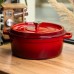 Кокотница чугунная эмалированная 7,5 л, красный Yiwu HP-FLG-7 RED