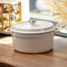 Кокотница чугунная эмалированная 4,5 л, бежевый Yiwu HP-FLG-4 WHITE
