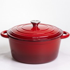 Кастрюля чугунная эмалированная 6,5 л, красный Yiwu HP-FLG-3 RED
