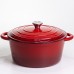 Кастрюля чугунная эмалированная 6,5 л, красный Yiwu HP-FLG-3 RED