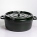 Кокотница чугунная эмалированная 7,5 л, малахит Yiwu HP-FLG-14 green Кокотница чугунная эмалированная 7,5 л, малахит Yiwu HP-FLG-14 green