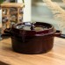 Кокотница чугунная эмалированная 4 л, бургунди Yiwu HP-FLG-10 burgundy