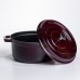 Кокотница чугунная эмалированная 4,5 л, бургунди Yiwu HP-FLG-11 burgundy