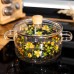 Кастрюля из боросиликатного стекла 1.8 л Wildflowers с крышкой Yiwu HP-GP-38