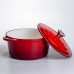 Кастрюля чугунная эмалированная 4 л, красный Yiwu HP-FLG-1 RED