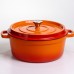 Кокотница чугунная эмалированная 6 л, оранжевый Yiwu HP-FLG-6 ORANGE Кокотница чугунная эмалированная 6 л, оранжевый Yiwu HP-FLG-6 ORANGE