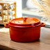 Кокотница чугунная эмалированная 4,5 л, оранжевый Yiwu HP-FLG-4 ORANGE