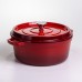 Кокотница чугунная эмалированная 6 л, красный Yiwu HP-FLG-6 RED