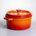 Кокотница чугунная эмалированная 4,5 л, оранжевый Yiwu HP-FLG-4 ORANGE