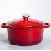 Кастрюля чугунная эмалированная 5 л, красный Yiwu HP-FLG-2 RED Кастрюля чугунная эмалированная 5 л, красный Yiwu HP-FLG-2 RED