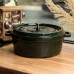Кокотница чугунная эмалированная 6 л, малахит Yiwu HP-FLG-13 green