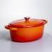 Гусятница чугунная эмалированная 6 л, оранжевый Yiwu HP-FLG-17 ORANGE