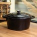 Кастрюля чугунная эмалированная 6,5 л, черный Yiwu HP-FLG-3 BLACK