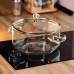 Кастрюля стеклянная 2.5 л с кристальной ручкой прозрачная посуда для готовки варки блюд кухонная HP-34-40