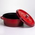 Кокотница чугунная эмалированная 7,5 л, красный Yiwu HP-FLG-7 RED