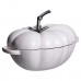 Кастрюля чугунная эмалированная Iron Tomato 2,5 л белая кокотница с литыми ручками для запекания HP-1-20-WHITE