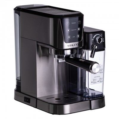 Кофеварка рожковая 3в1 с капучинатором 1350 Вт  бак 1 л Sokany SK-04027