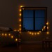 Новогодняя комнатная гирлянда нить 6 м 50 LED черный провод Желтый W50LED6MBY