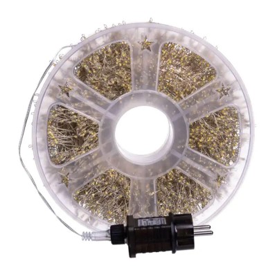 Новогодняя гирлянда Хвойная лапа 100 м 3000 LED белый провод Синее сияние D3000L100MWBL