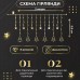 Гирлянда штора светодиодная GarlandoPro звезда и елка 120LED 3х0,9 м 8 режимов Желтый 1733072Y